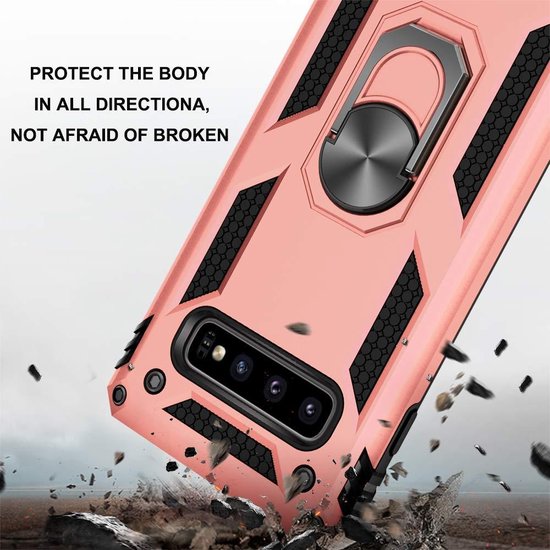 Coque Samsung Galaxy S10+ - Or rose - Étui arrière avec support intégré