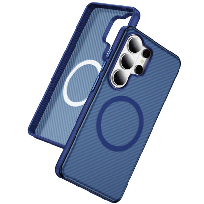 Samsung Galaxy S26 Ultra Hülle - Dunkelblau - Carbon MagSafe Back Cover