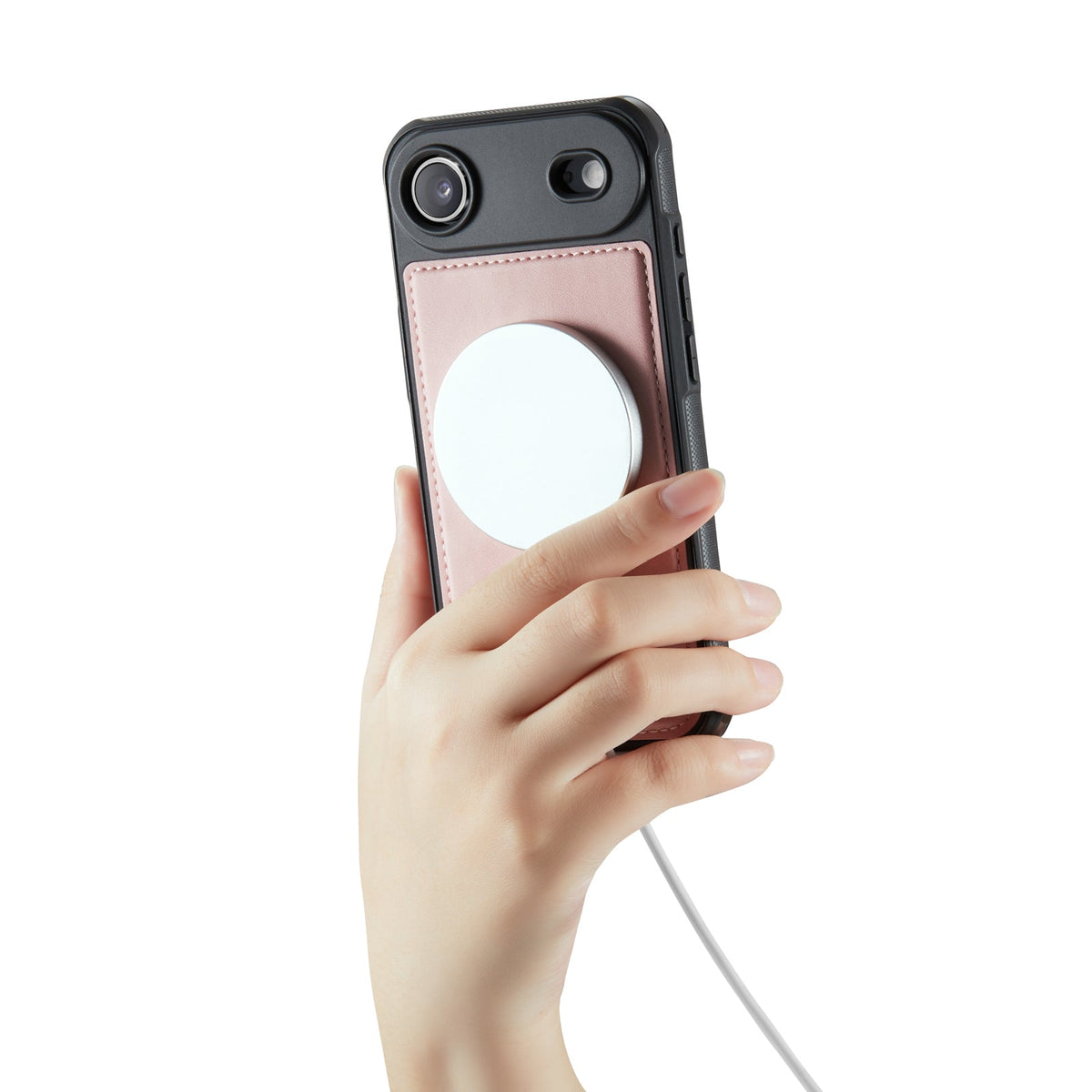 Apple iPhone Air Case - Pale Pink - Luxury 2-in-1 MagSafe Wallet Case