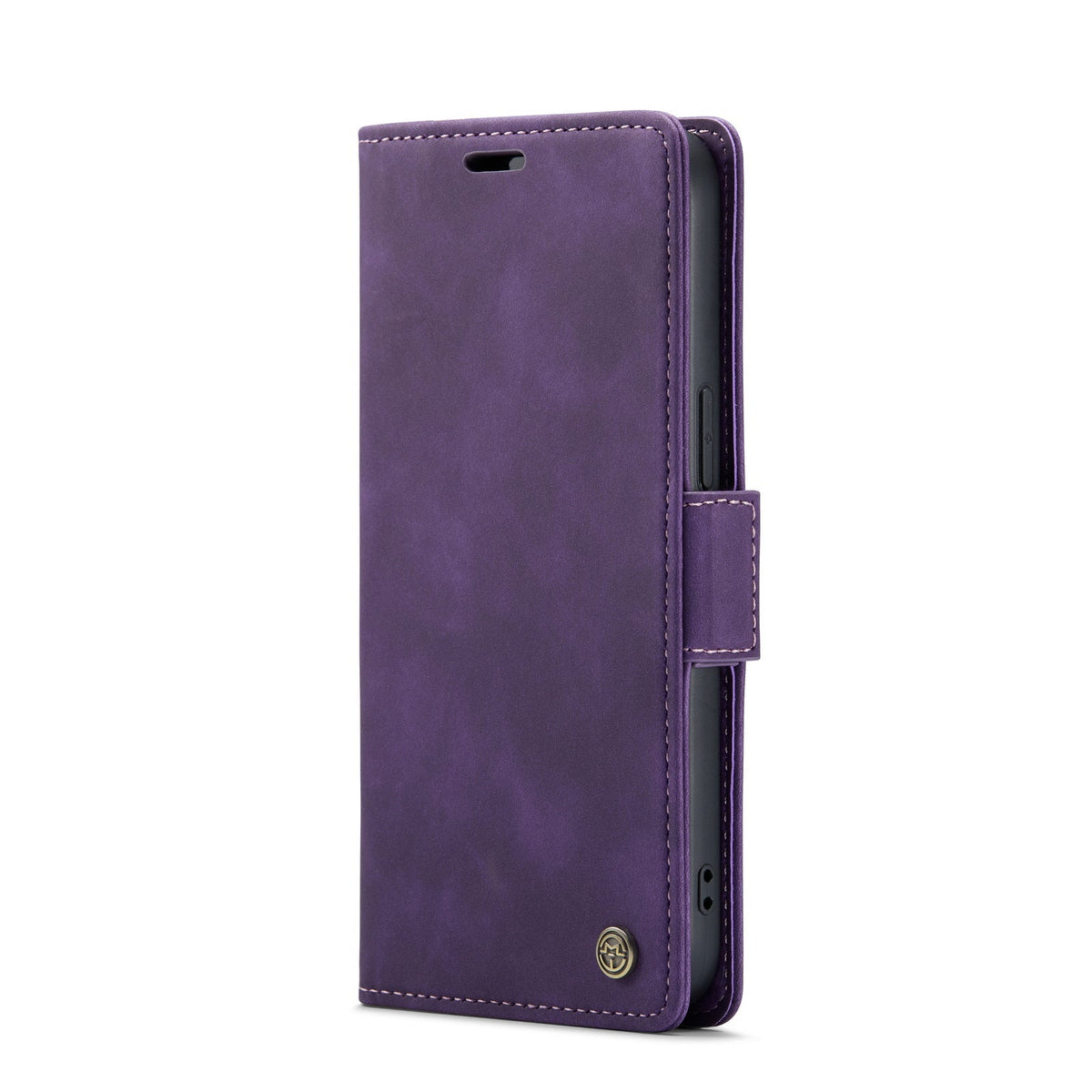 Apple iPhone 15 Pro Max Hülle - Dark Purple - Portemonnaie-MagSafe-Klapphülle mit Kartenfach