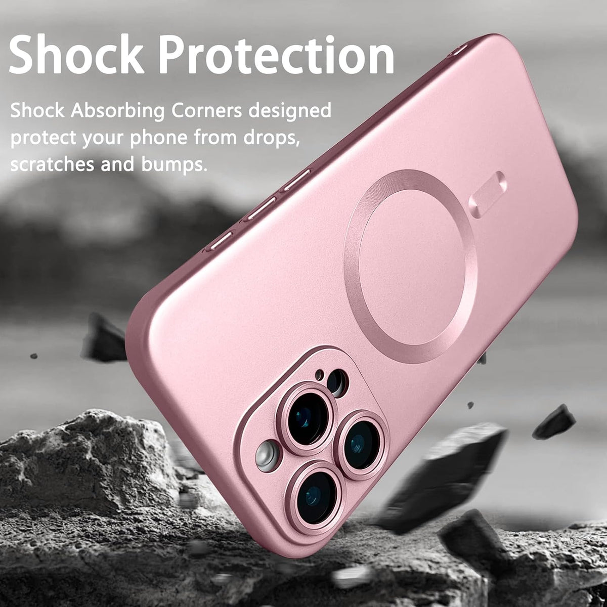 Apple iPhone 16 Pro Max Hoesje - Roze - Matte Siliconen MagSafe Back Cover