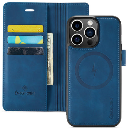 Apple iPhone 15 Pro Max Hoesje - Navy Blue - 2 in 1 MagSafe Bookcase
