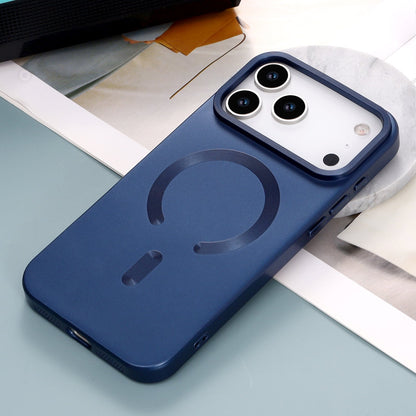 Apple iPhone 18 Pro Max Hoesje - Donker Blauw - Matte Siliconen MagSafe Back Cover