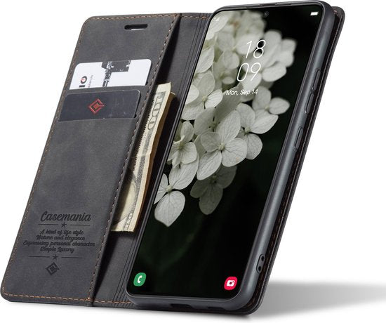 Samsung Galaxy S23 Plus Hoesje - Charcoal Gray - Dunne Bookcase