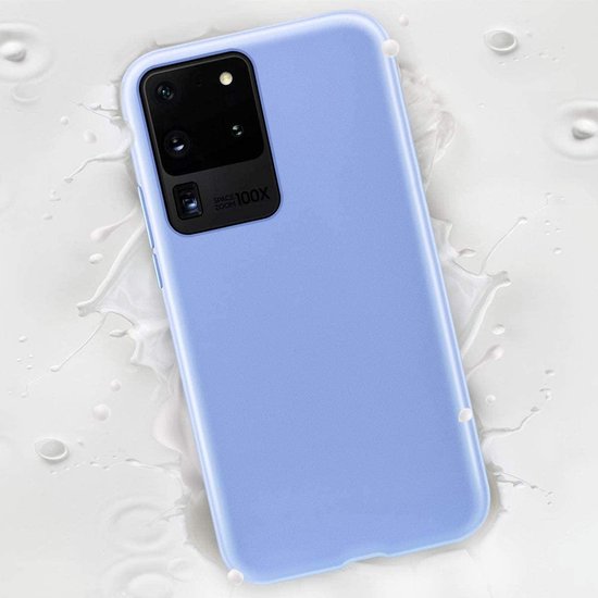 Samsung Galaxy S20 Ultra Hoesje - Blauw - Siliconen Back Cover