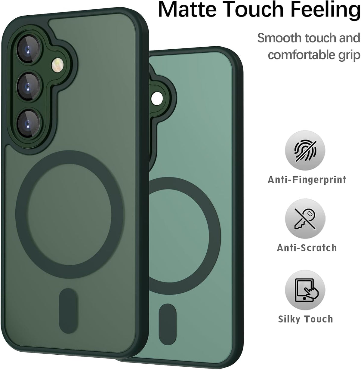Samsung Galaxy S26 FE Hoesje - Groen - Matte Armor MagSafe Back Cover