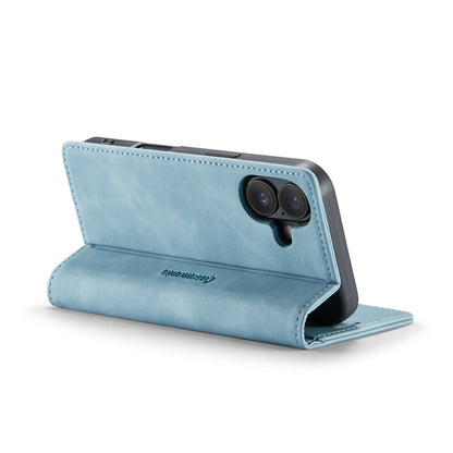 iPhone 16 Plus Hoesje - Aqua Blue - Dunne Bookcase