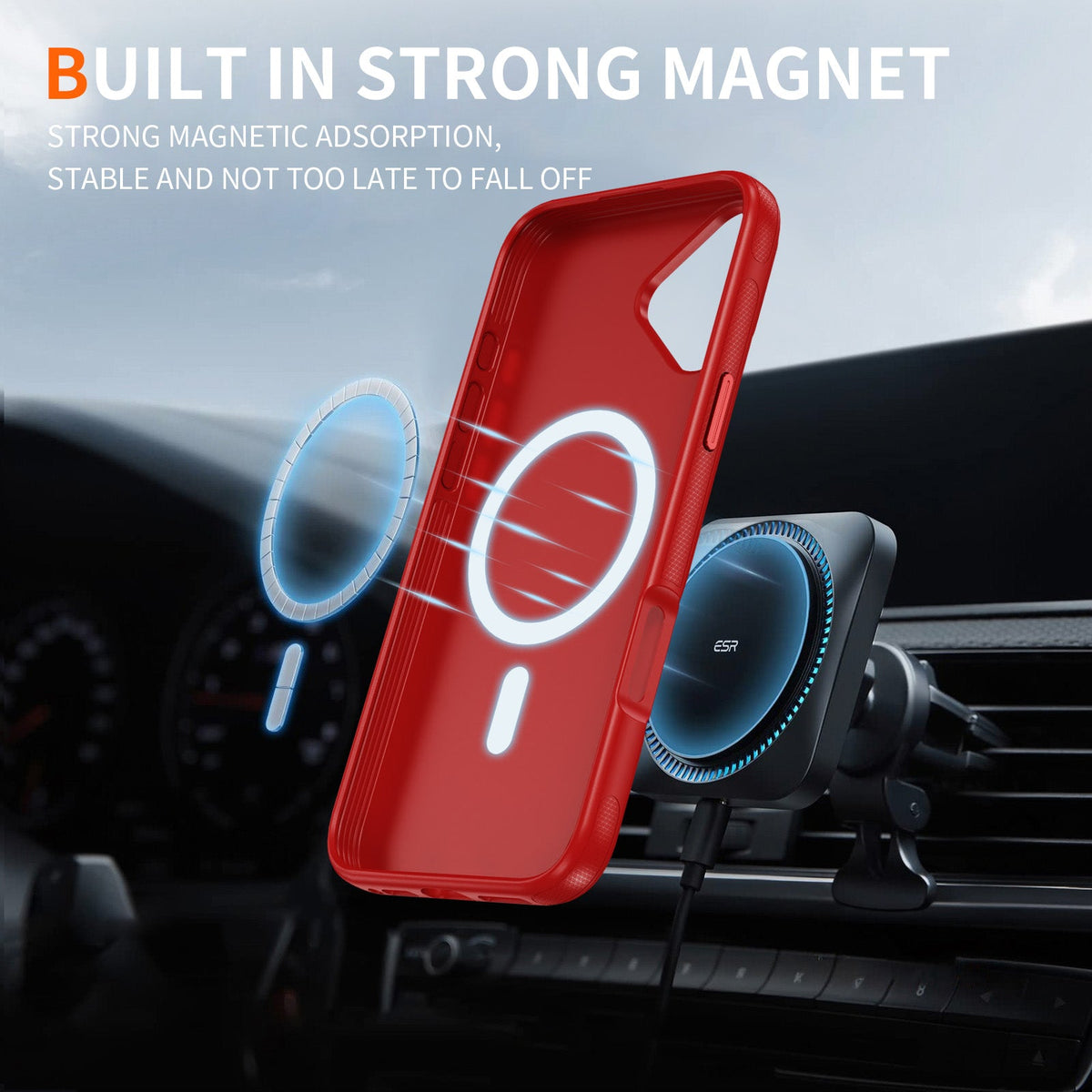 Apple iPhone 17 Hülle - Rot - Liquid-Silikon-MagSafe-Backcover