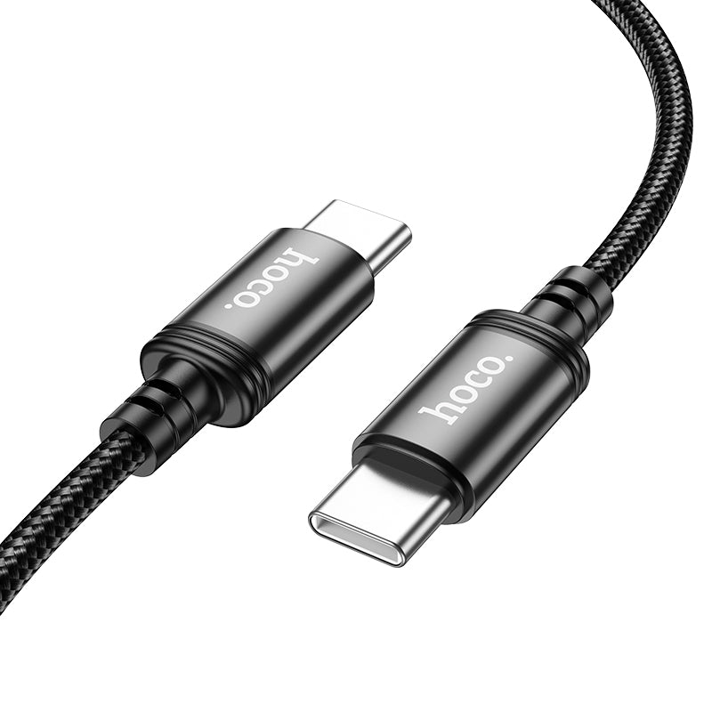 Hoco X91 Oplaad & Data Type C naar Type C Gevlochten Kabel - Geschikt voor USB-C Smartphones, Tablets, PC & Laptop