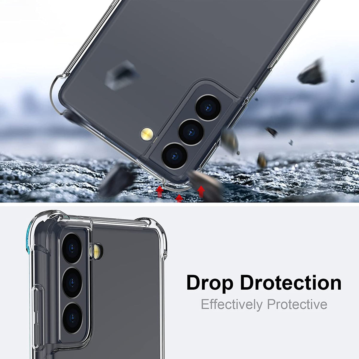 Samsung Galaxy S23 Hoesje - Transparant - Anti-Shock Back Cover