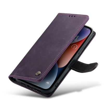 Apple iPhone 11 Hoesje - Paars - Echt Leren Bookcase