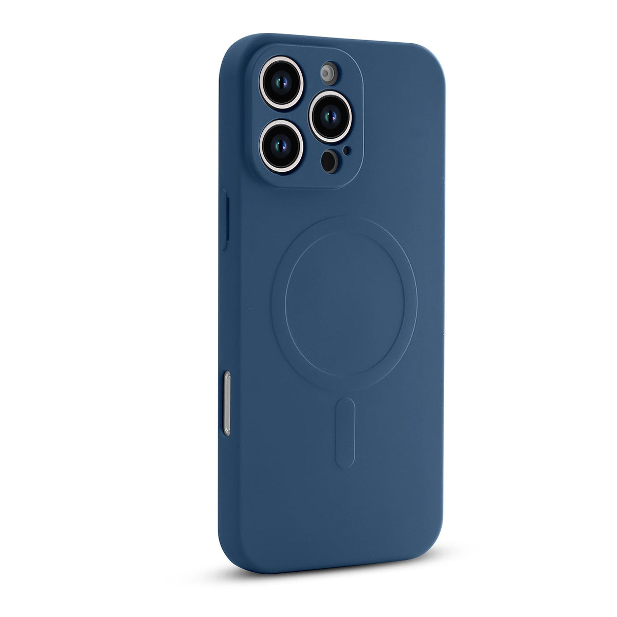 Apple iPhone 16 Pro Max Hoesje - Blauw - Liquid Siliconen MagSafe Back Cover met Magneetring