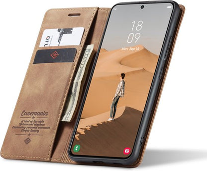 Samsung Galaxy S23 Plus Hoesje - Sienna Brown - Dunne Bookcase