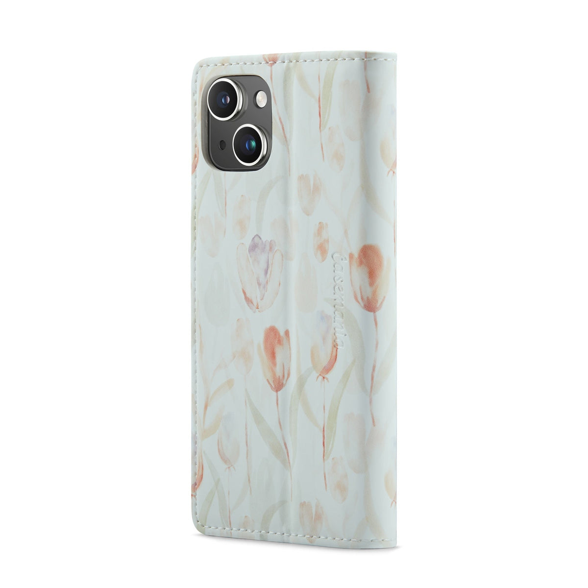 Apple iPhone 14 Hoesje - Tulpen - Print Bookcase