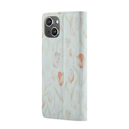 Apple iPhone 14 Hoesje - Tulpen - Print Bookcase