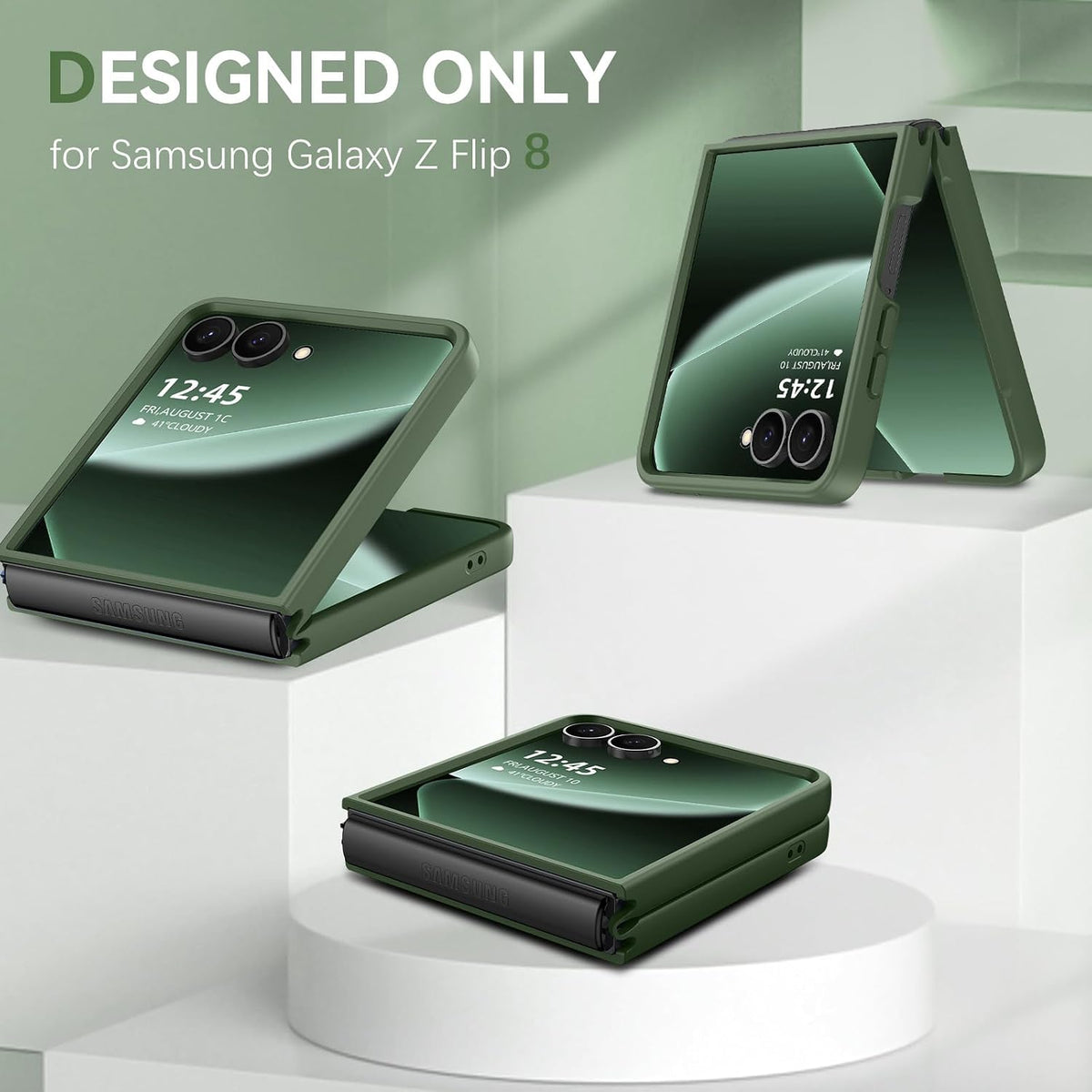 Samsung Galaxy Z Flip8 Case - Dark Green - Matte Armor MagSafe Back Cover