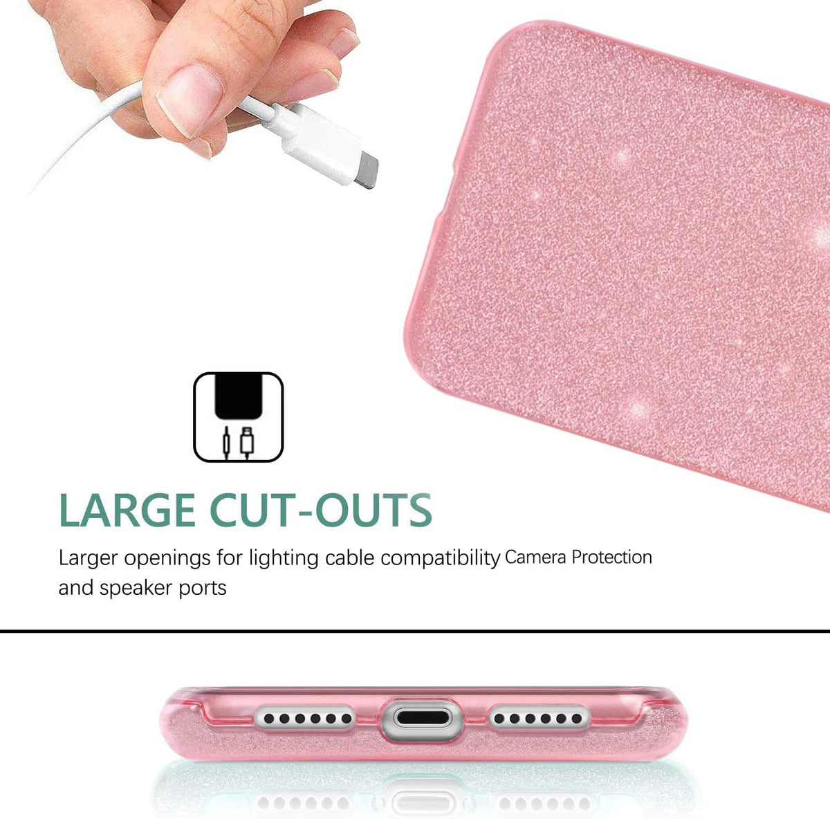 Samsung Galaxy S24 Plus Hoesje - Roze - Glitter Back Cover