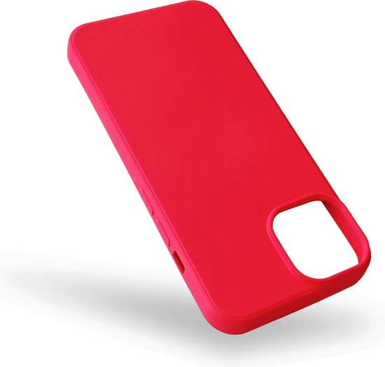 Apple iPhone 14 Plus Case - Red - Microfiber Silicone Back Cover