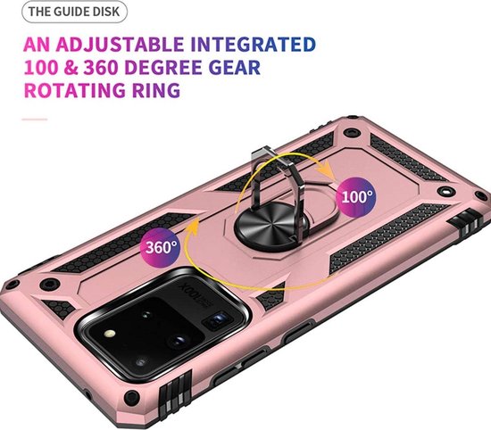 Samsung Galaxy S20 Ultra Hoesje - Roségoud - Armor Kickstand Back Cover