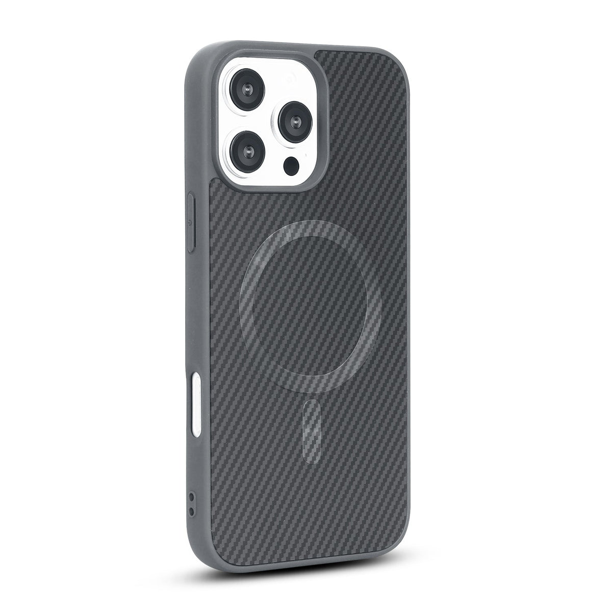 Apple iPhone 16 Pro Hoesje - Grijs - Carbon MagSafe Back Cover