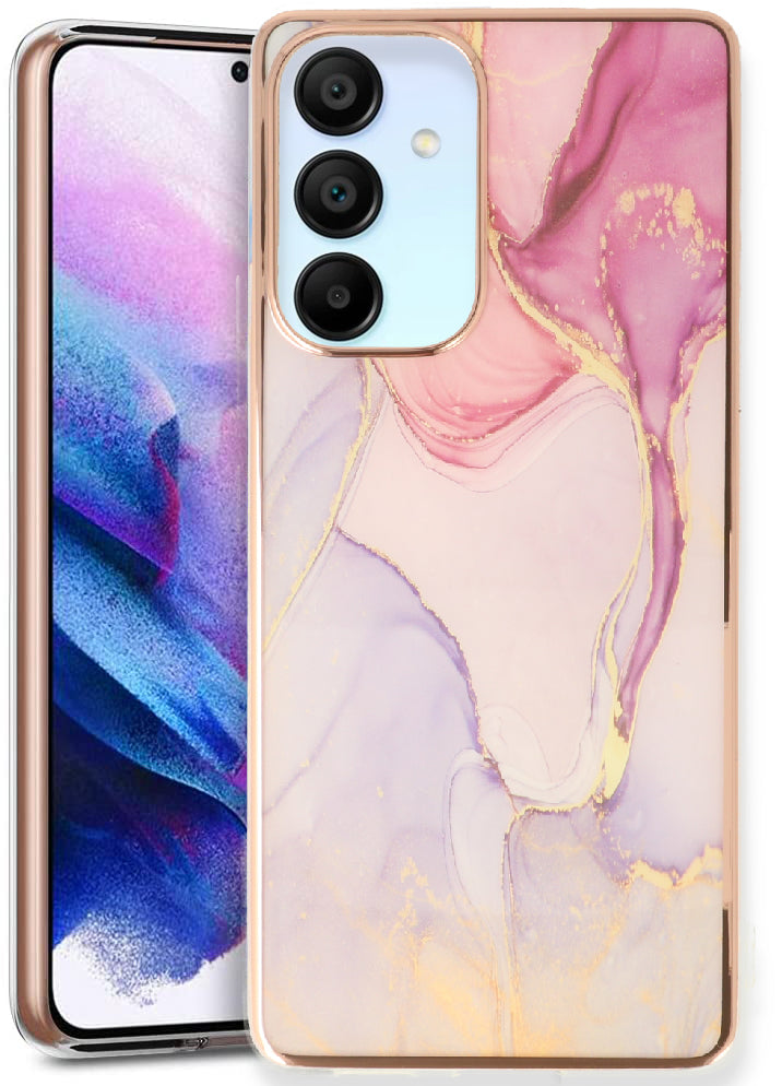 Samsung Galaxy A15 Hoesje - Nova - Siliconen Marmer Back Cover