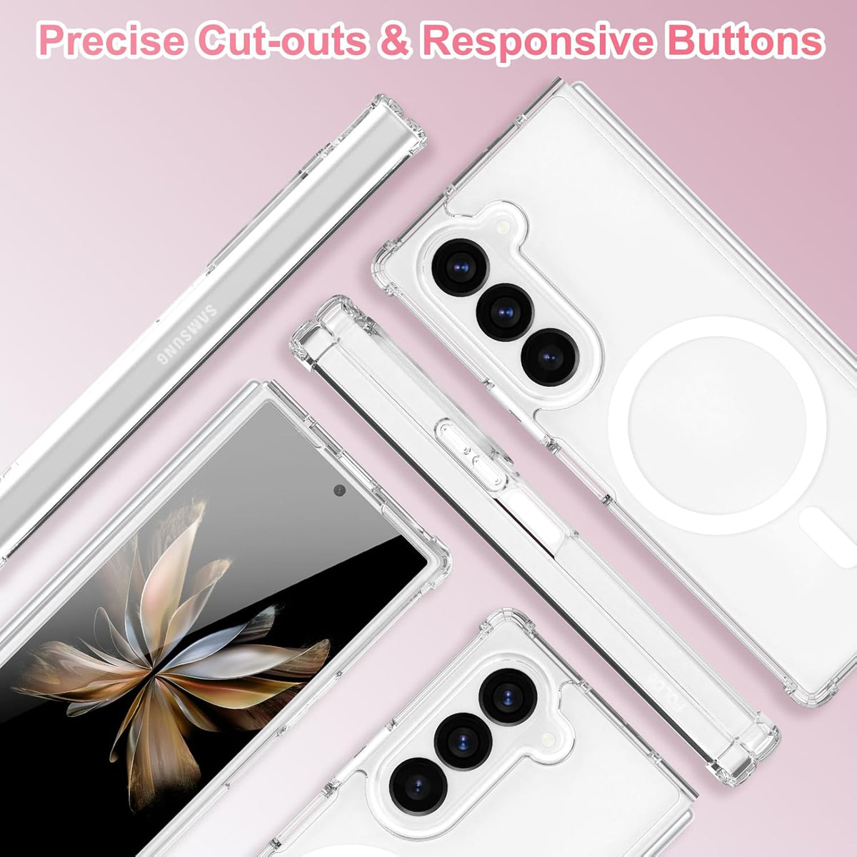 Samsung Galaxy Z Fold 6 Hoesje - Transparant - Anti-Shock MagSafe Back Cover