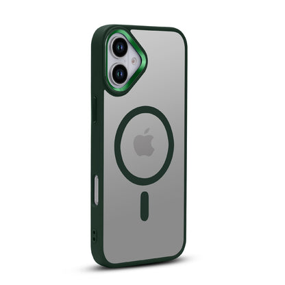 Apple iPhone 16 Hülle - Grün - MagSafe Backcover mit Color Frame