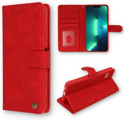 Étui pour Apple iPhone SE (2022) - Rouge Cramoisi - Étui Portefeuille de Luxe
