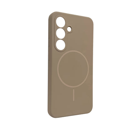 Samsung Galaxy S25 Hoesje - Beige - Liquid Siliconen MagSafe Back Cover