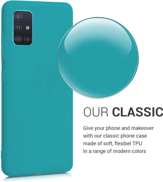 Samsung Galaxy A71 Hoesje - Turquoise - Siliconen Back Cover
