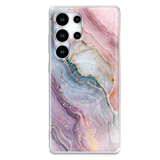 Samsung Galaxy S25 Ultra Case - Pink - Marble MagSafe Back Cover