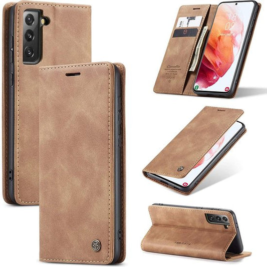 Samsung Galaxy S21 Plus Hoesje - Sienna Brown - Dunne Bookcase