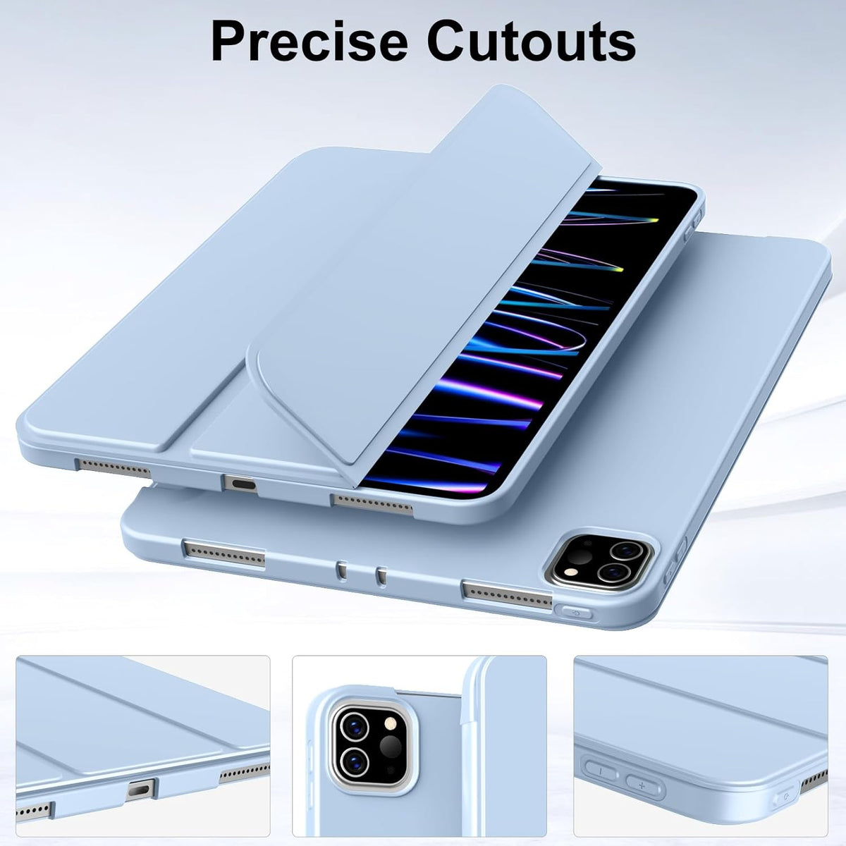 Apple iPad Air 13 (2024) Tablethoes - Licht Blauw - Smart Cover