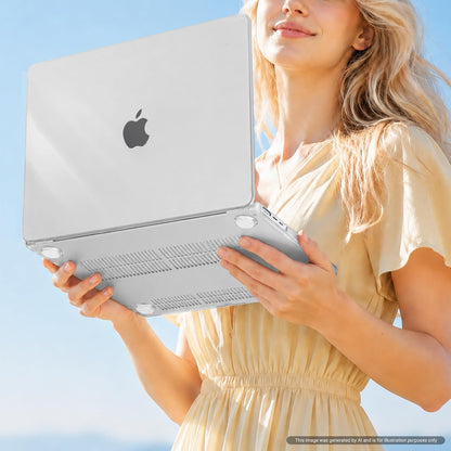 Apple MacBook Air M5/M4/M3/M2 (13-inch) - Transparant - Laptop Hardcase Cover met Ventilatie-openingen