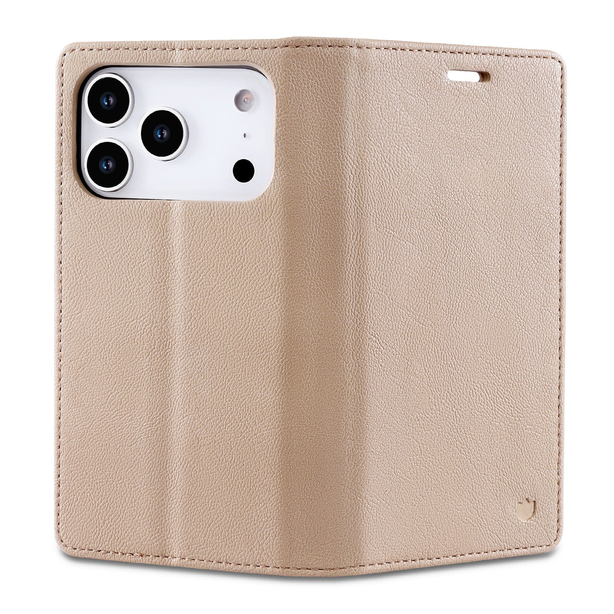 Apple iPhone 17 Pro Hoesje - Soft Beige - Dunne Leather-look Back Cover