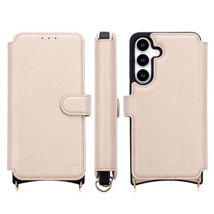 Samsung Galaxy S25 FE Hoesje - Beige - CM Amsterdam Back Cover met Telefoonkoord
