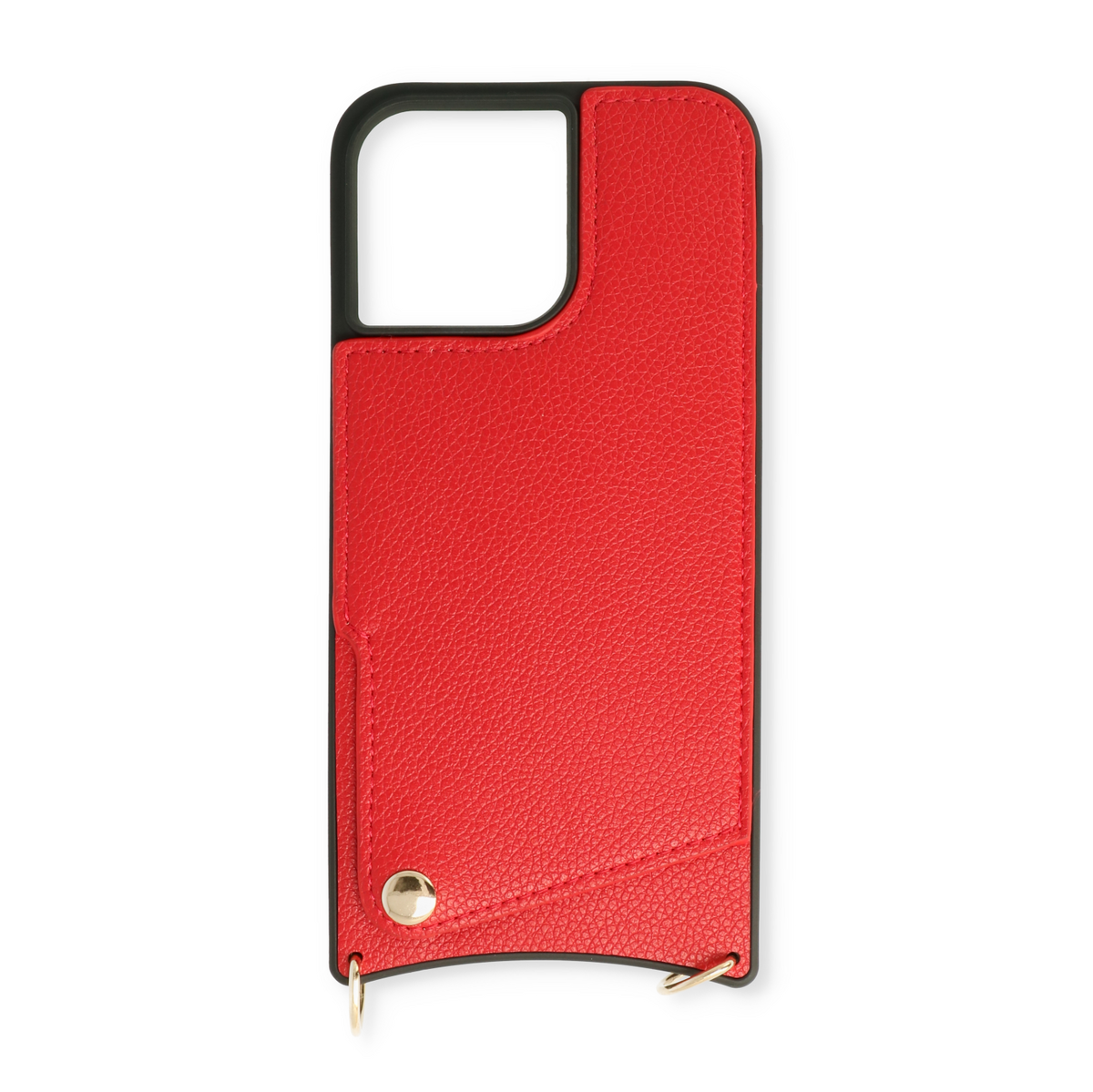 Apple iPhone 11 Pro Max Hoesje - Rood - Back Cover met Pols Bandje en Telefoonkoord