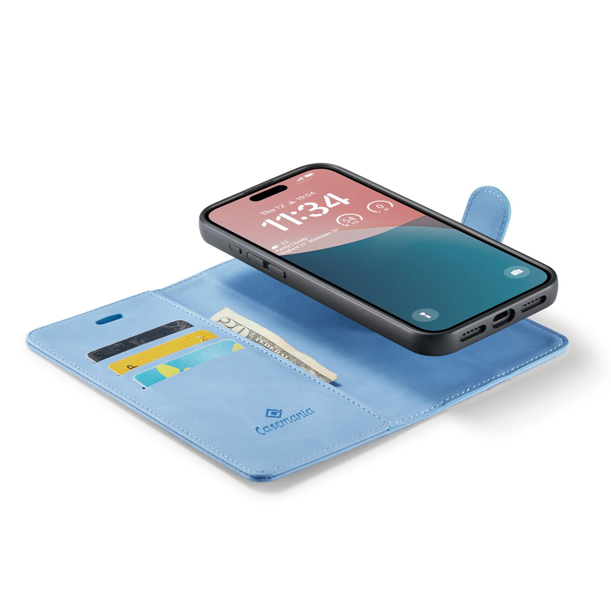Apple iPhone 16 Plus Hoesje - Sky Blue - 2 in 1 Bookcase