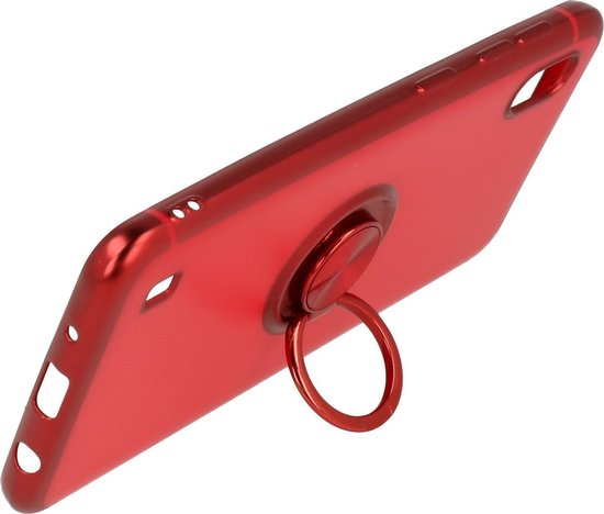 Samsung Galaxy A10 Hoesje - Rood - Ring Kickstand Back Cover
