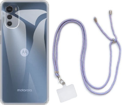Motorola Moto E32 Hoesje - Unicorn - Siliconen Back Cover met Telefoonkoord