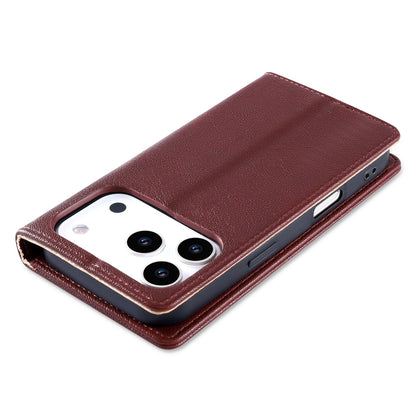 Apple iPhone 18 Pro Max Hoesje - Burgundy Red - Dunne Leather-look Back Cover