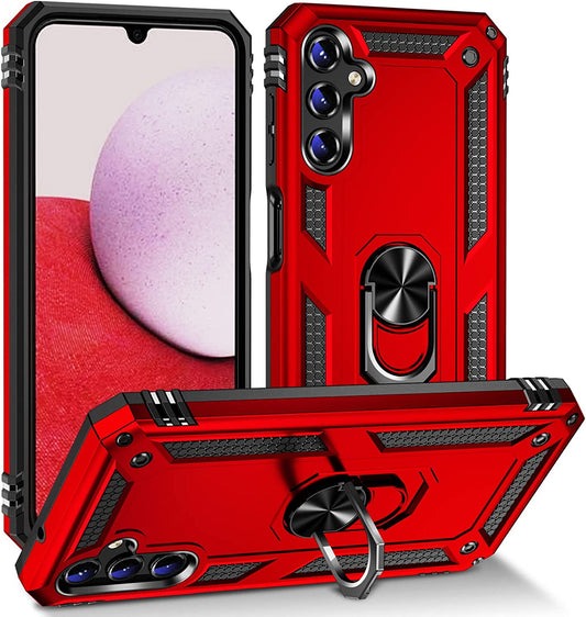 Samsung Galaxy A14 4G Hülle - Rot - Armor-Ständer-Backcover