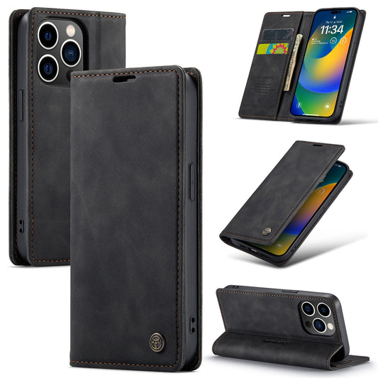 Apple iPhone 15 Pro Max Hoesje - Charcoal Gray - Dunne Bookcase