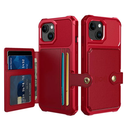 Apple iPhone 15 Plus Case - Red - Back Cover with Card Holder