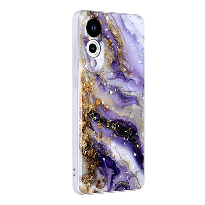 Samsung Galaxy S25 Edge Hoesje - Paars - Marmer Glitter MagSafe Back Cover