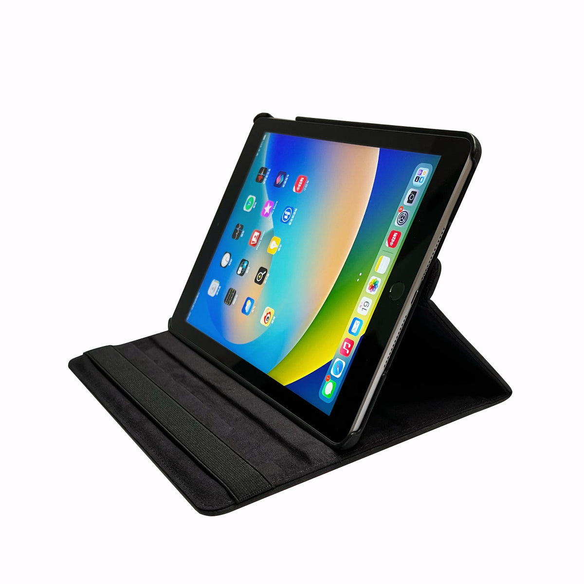 Apple iPad Air 1 9.7 (2013) Tablethülle - Anthrazit - Drehbare Bookcase