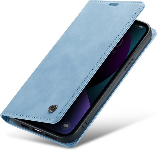iPhone 12 & 12 Pro Hoesje - Sky Blue - Dunne Bookcase