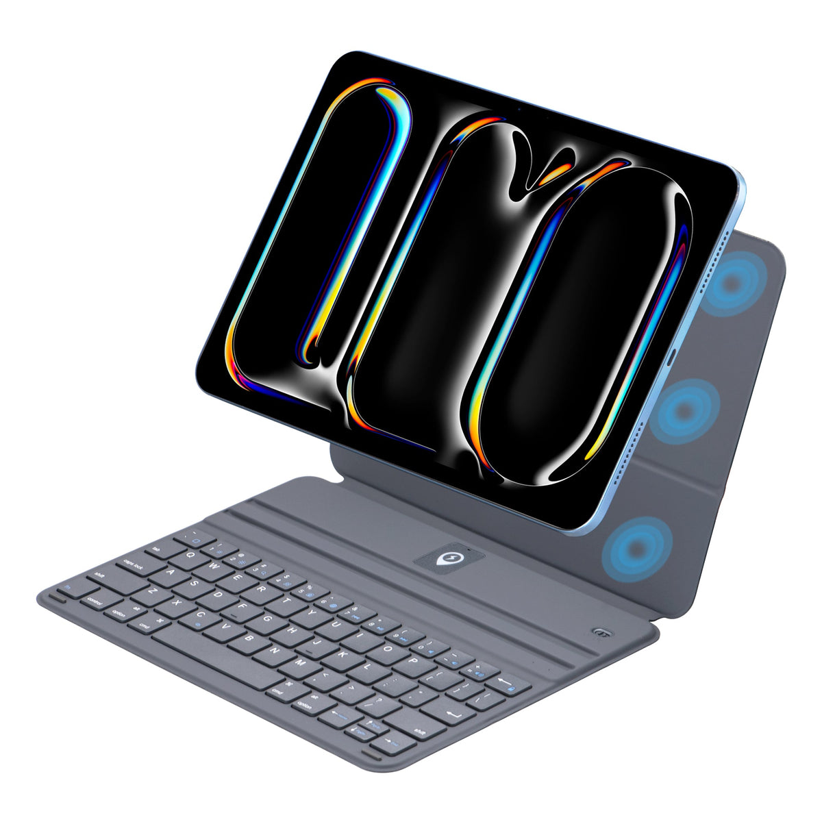 iPad Pro 13 inch (2024) - Grijs - Keyboard Case