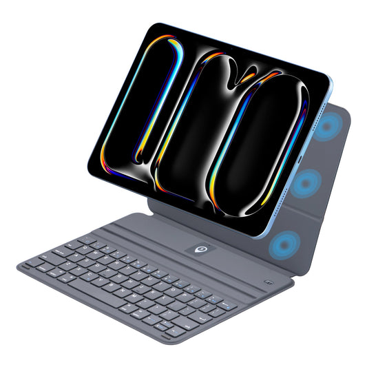 iPad Pro 11 inch (2021/2022/2024) - Grijs - Keyboard Case