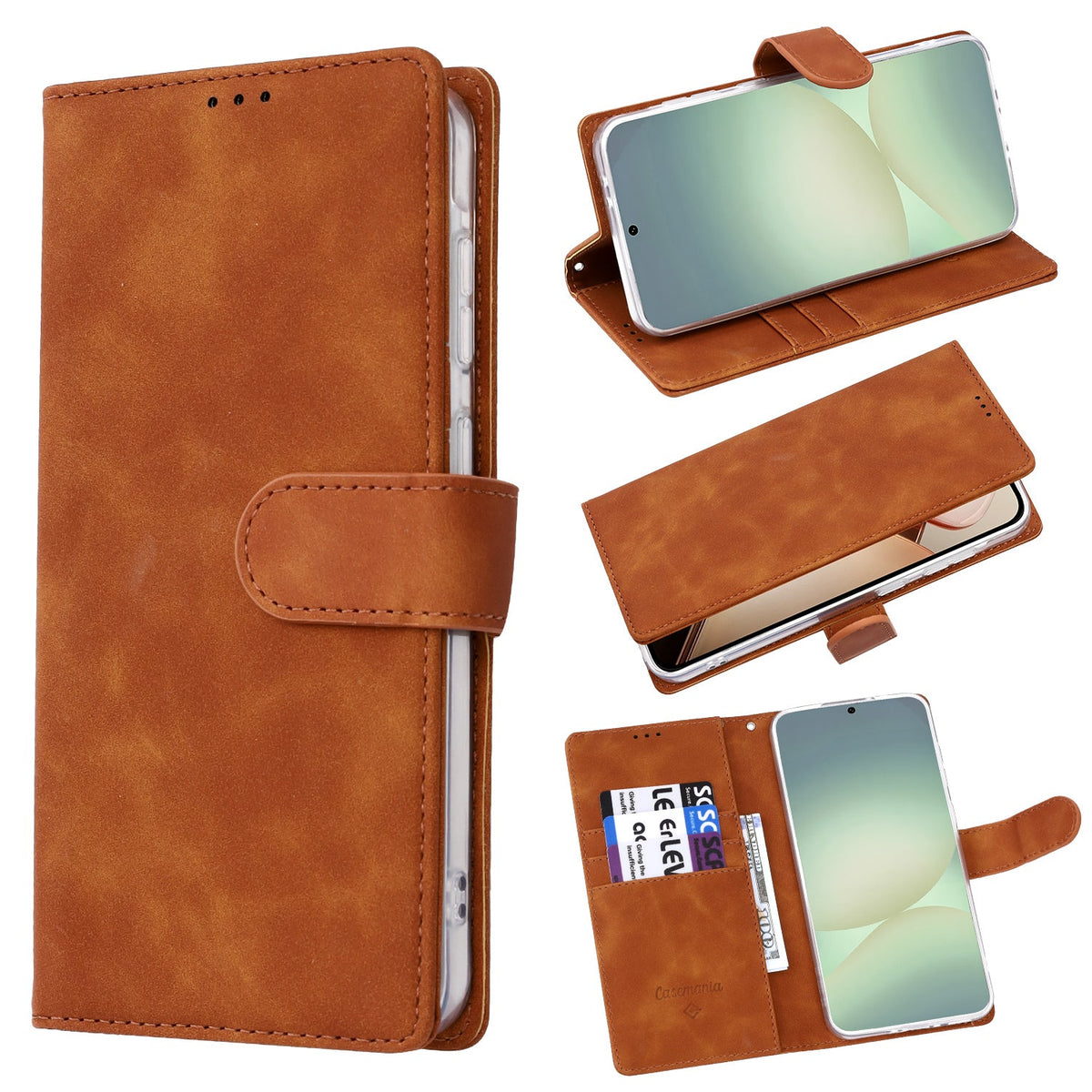 Samsung Galaxy A36 Hoesje - Sienna Brown - Kunstleren Bookcase